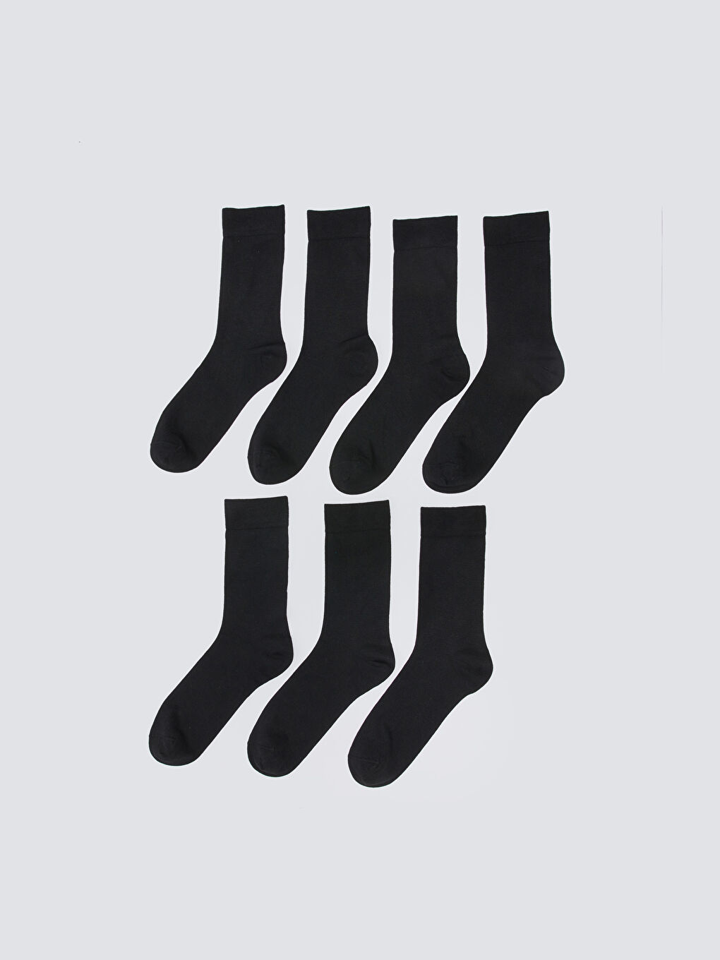 Siyah Erkek Bambu Soket Çorap 7'li