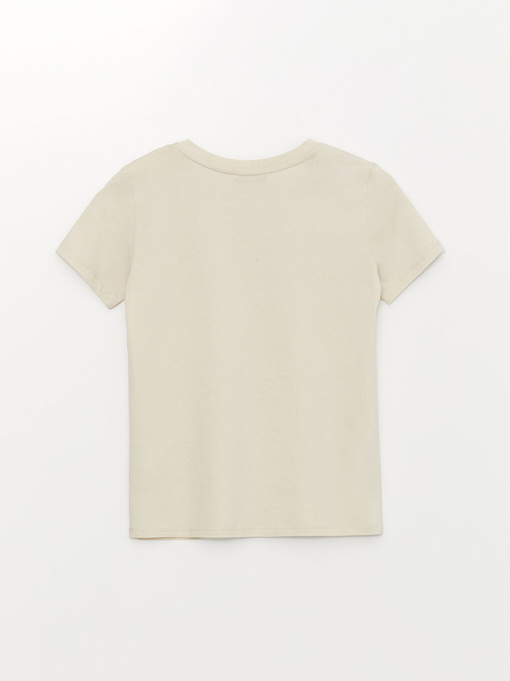 T-shirt pour Femmes à Manches Courtes Uni à Col Rond-6