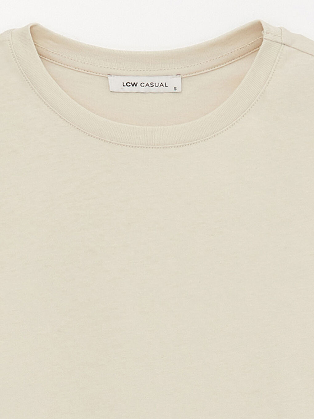 T-shirt pour Femmes à Manches Courtes Uni à Col Rond-7