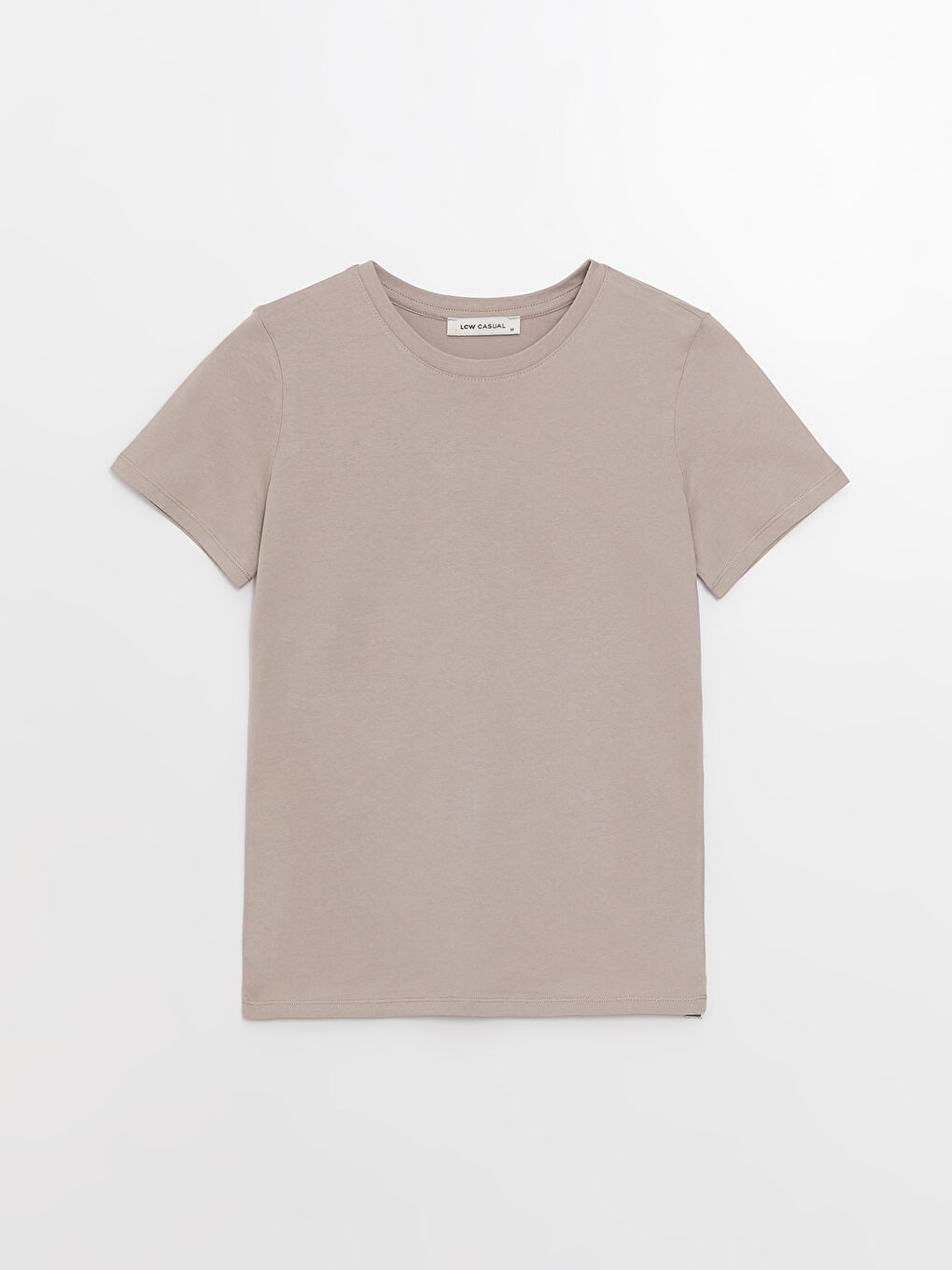Crew Neck Plain Short Sleeve Women's T-Shirt-5