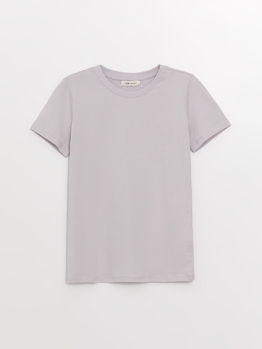 T-shirt Me Jakë Të Rrumbullakët, E Thjeshtë, Me Mëngë Të Shkurtra Për Gra-5