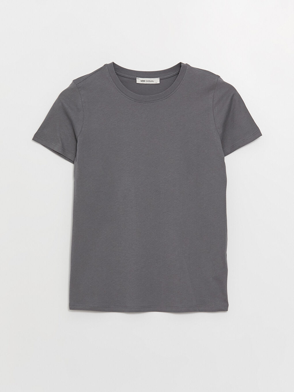 Crew Neck Plain Short Sleeve Women's T-Shirt-5