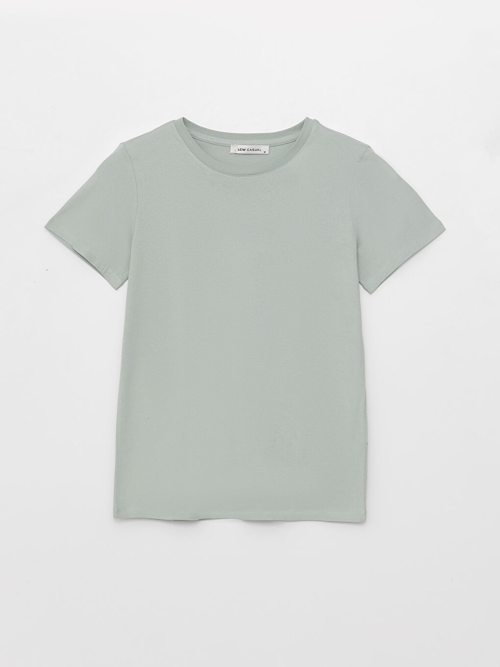 Crew Neck Plain Short Sleeve Women's T-Shirt-5