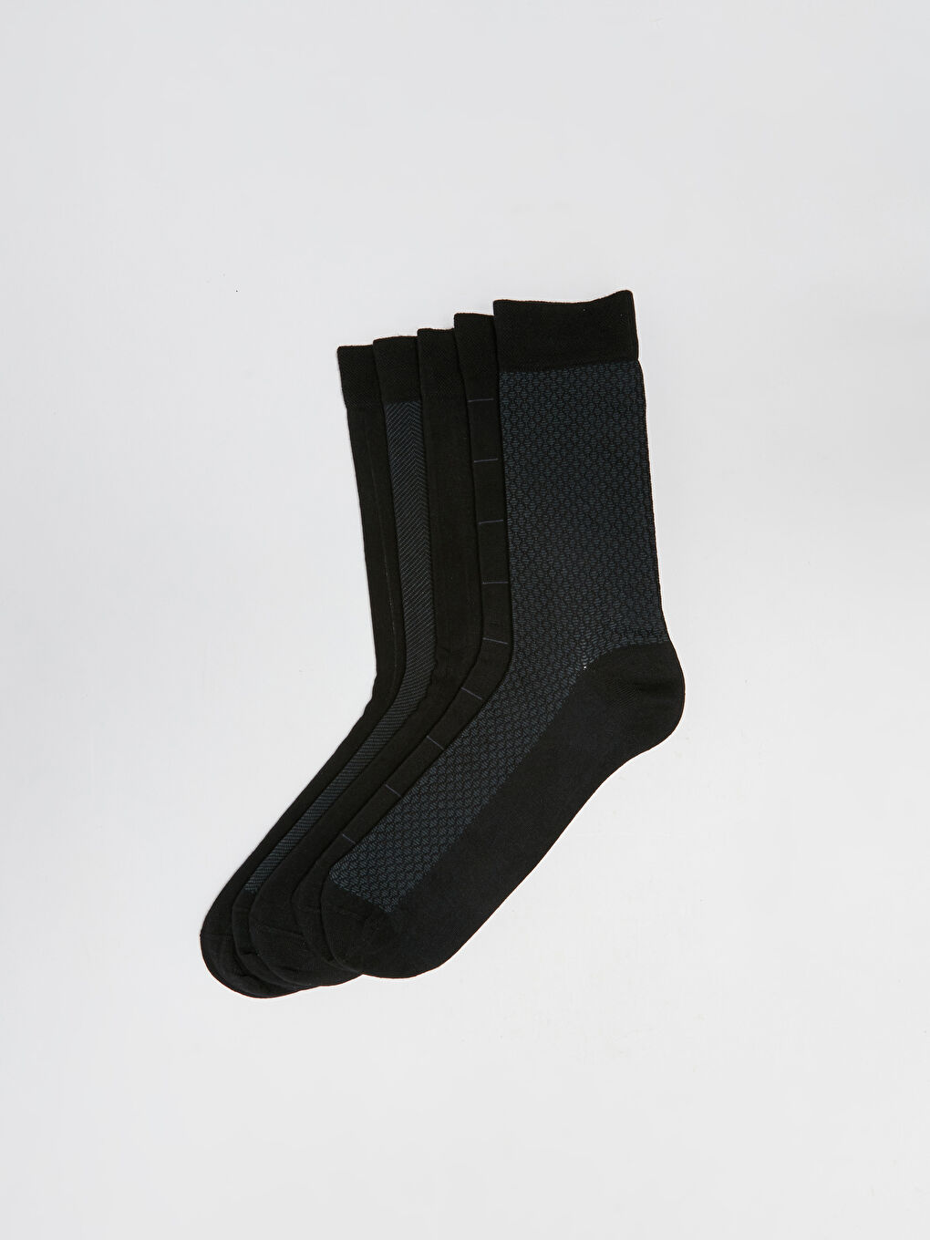 Karışık Desenli Erkek Bambu Soket Çorap 5'li-1