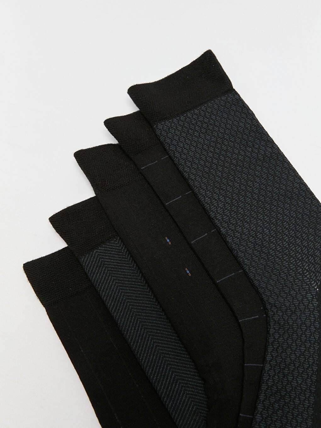 Karışık Desenli Erkek Bambu Soket Çorap 5'li-2