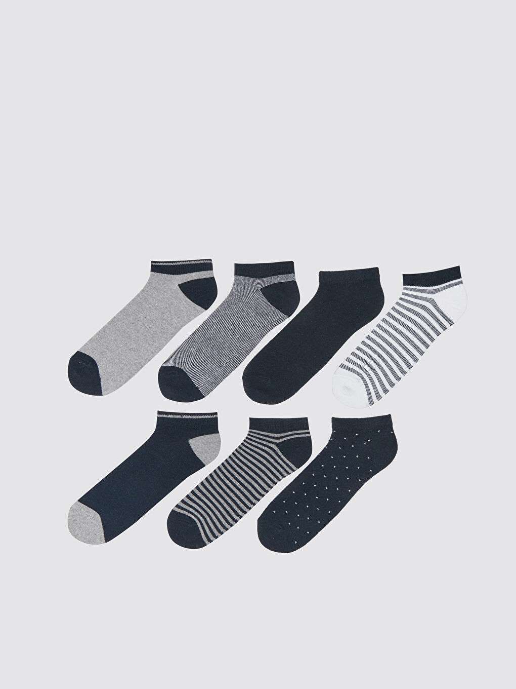 Patterned Men's Trainer Socks 7 Pack