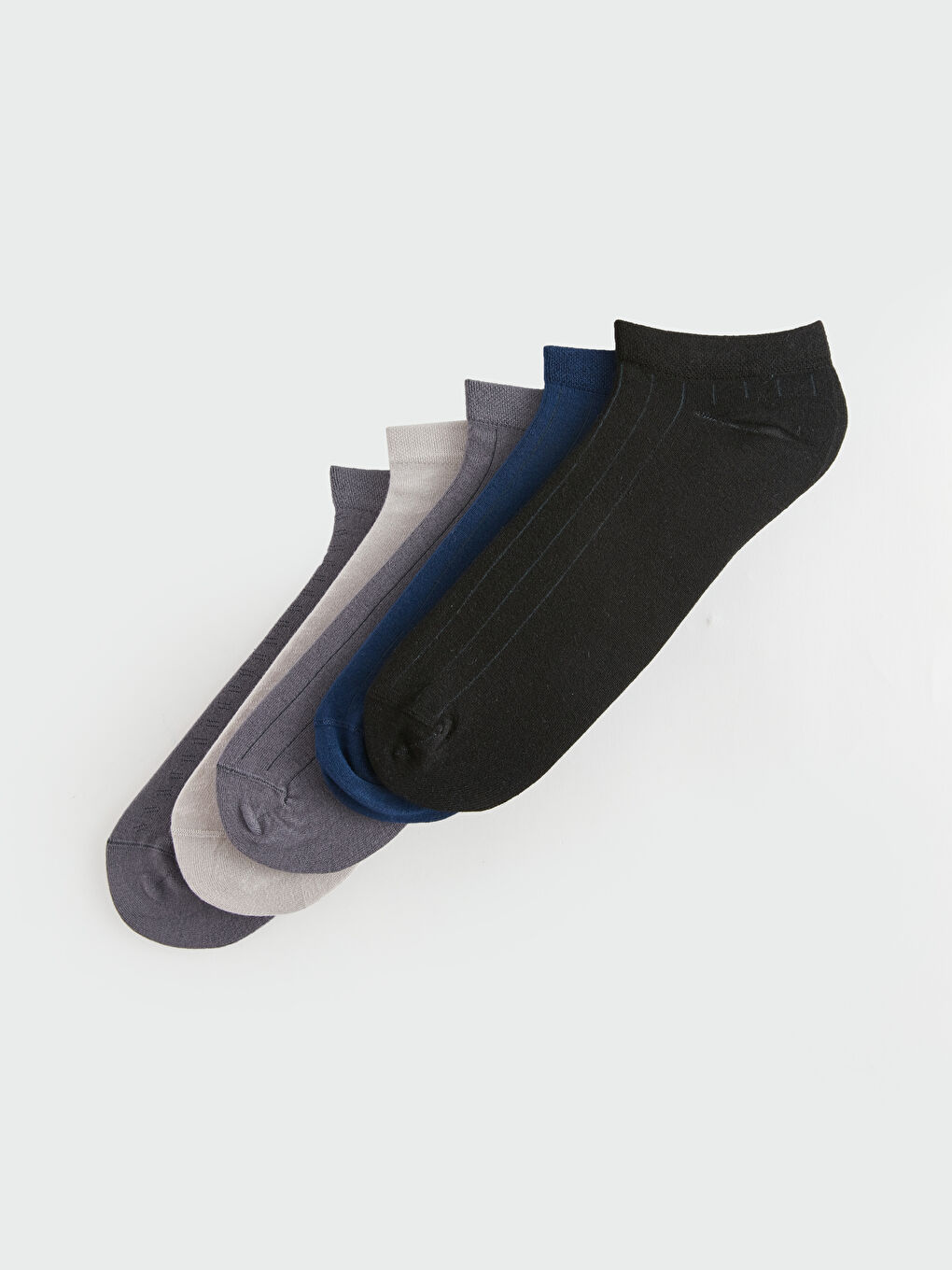 Karışık Erkek Bambu Patik Çorap 5'li-1