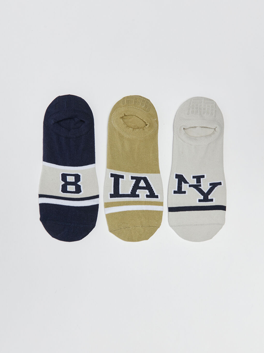 جوارب غير مرئية منقوشة للرجال - ٣ قطع