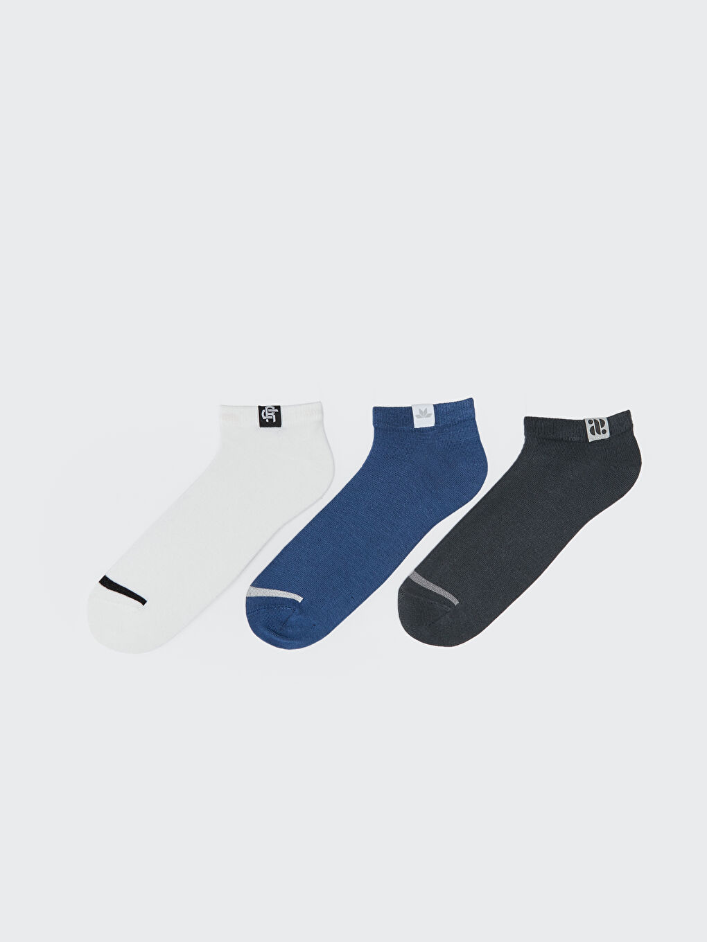 LCW ACCESSORIES Patterned Men's Bamboo Booties Socks 3 Pack