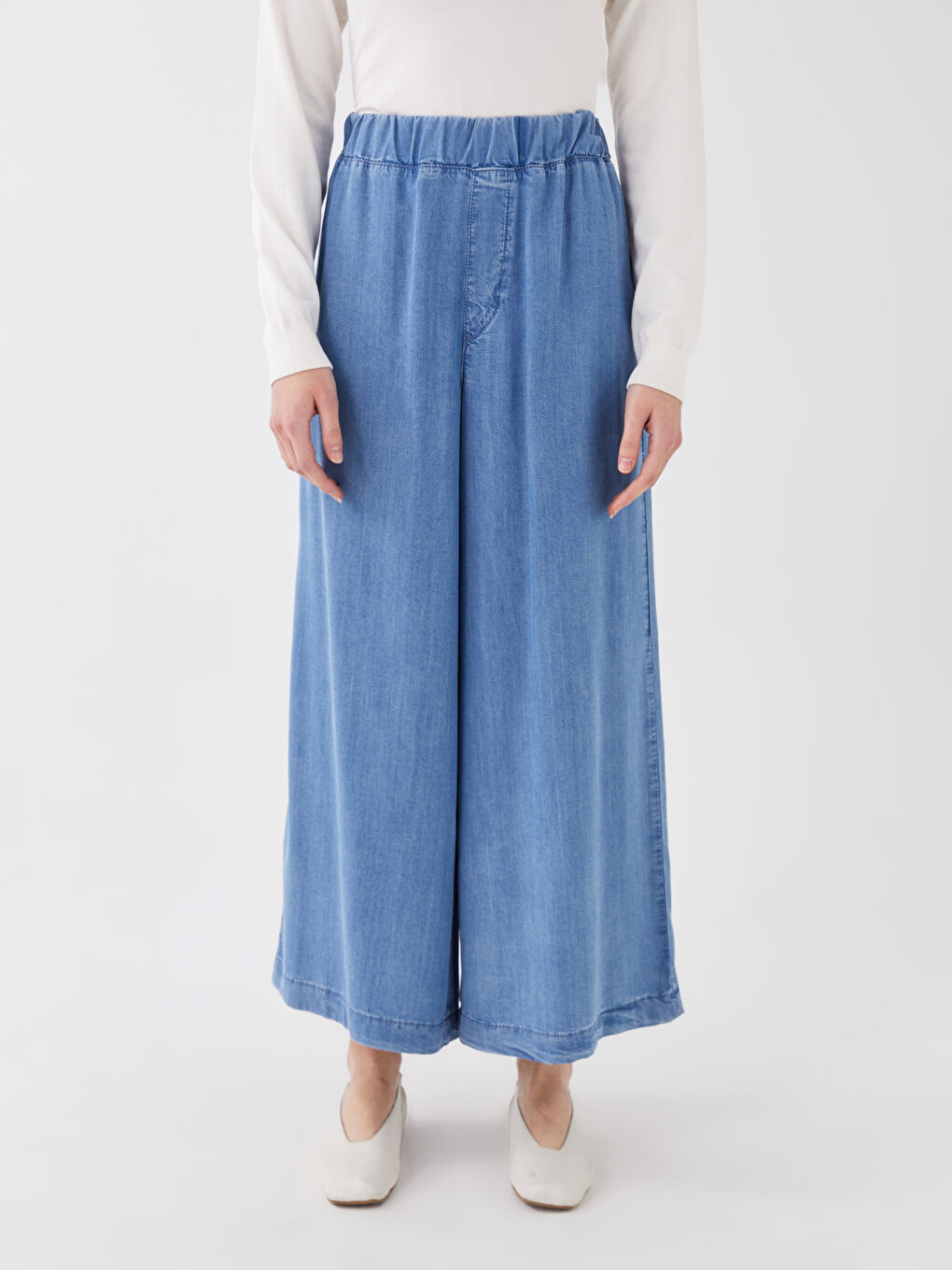 İndigo Rahat Kalıp Kadın Jean Pantolon-3