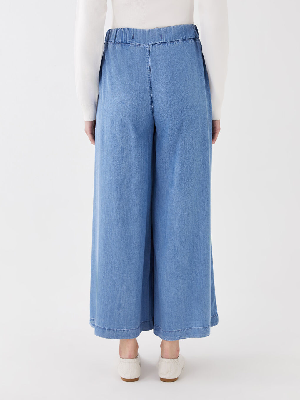 İndigo Rahat Kalıp Kadın Jean Pantolon-4