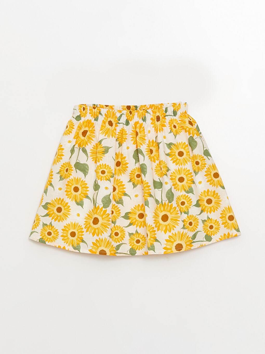 Square Neck Patterned Girl's Blouse and Skirt-2