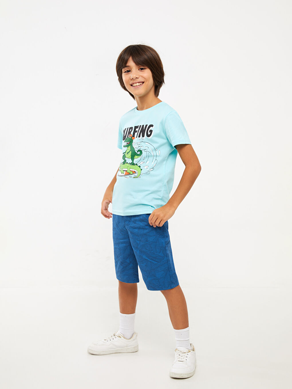 LCW Kids Patterned Gabardine Boy Shorts -S3CG59Z4-LSY