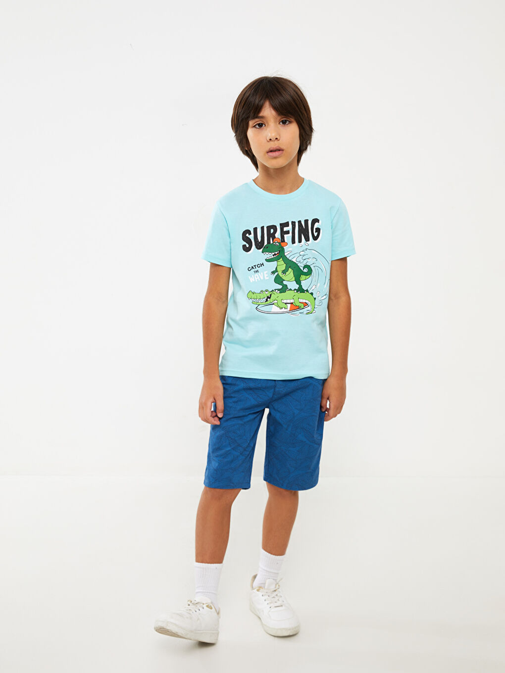 LCW Kids Patterned Gabardine Boy Shorts -S3CG59Z4-LSY