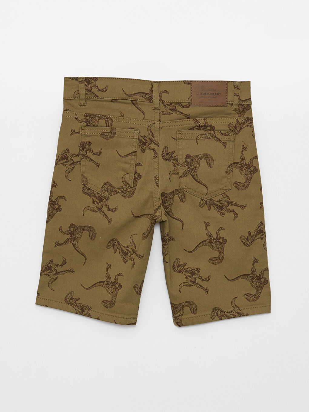 Haki Desenli Gabardin Erkek Çocuk Şort-4