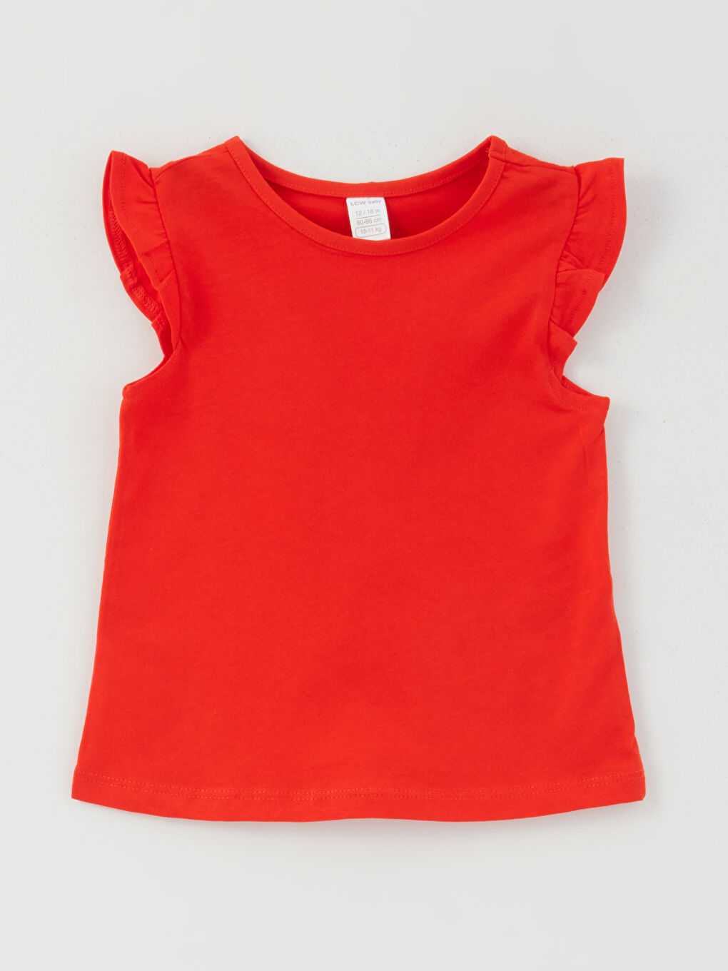 მრგვალი საყელო მოკლე სახელო ბავშვის გოგონას მაისური 3 ცალი-1