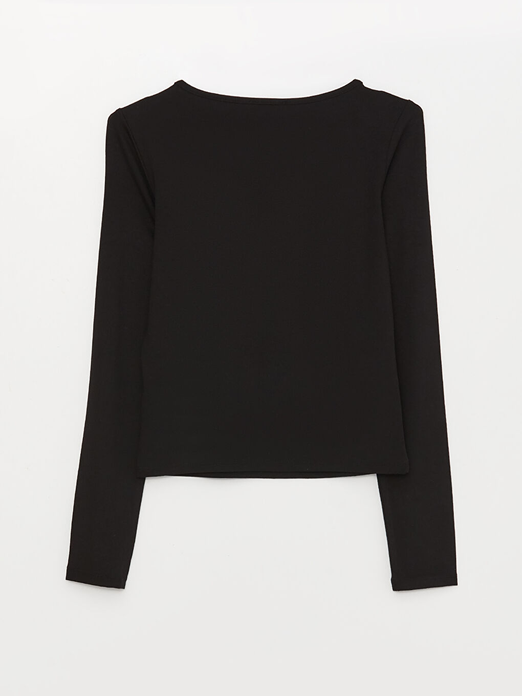 LC Waikiki U Neck Straight Long Sleeve Women T-Shirt -S3CG71Z8-CVL