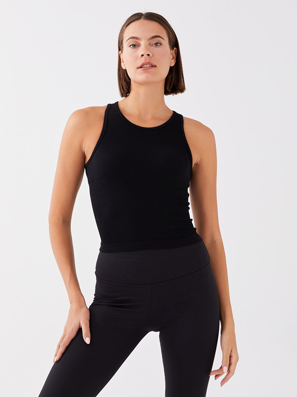 XSIDE ACTIVE Women's Crew Neck Plain Seamless Sports Singlet -S3CG75Z8-CVL