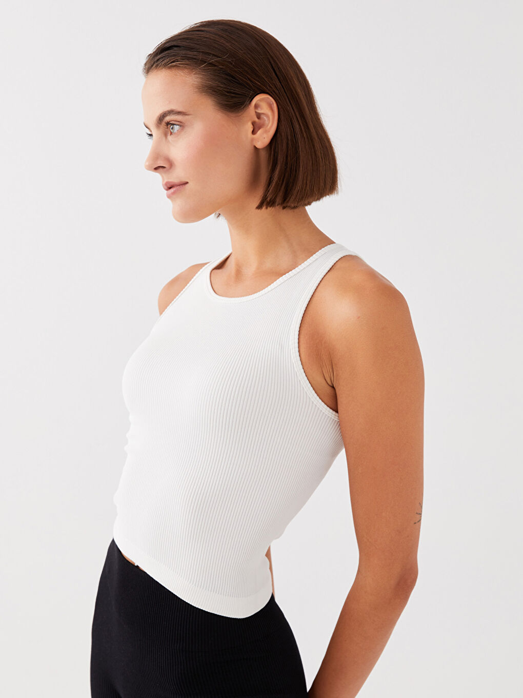 Women's Crew Neck Plain Seamless Sports Singlet