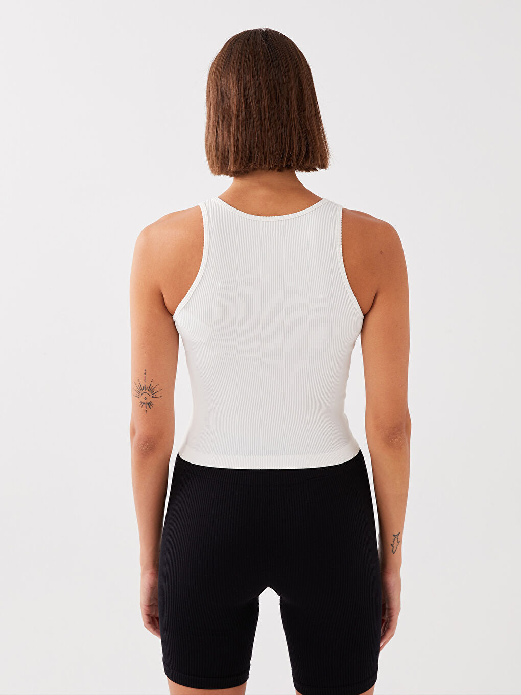 Women's Crew Neck Plain Seamless Sports Singlet-4