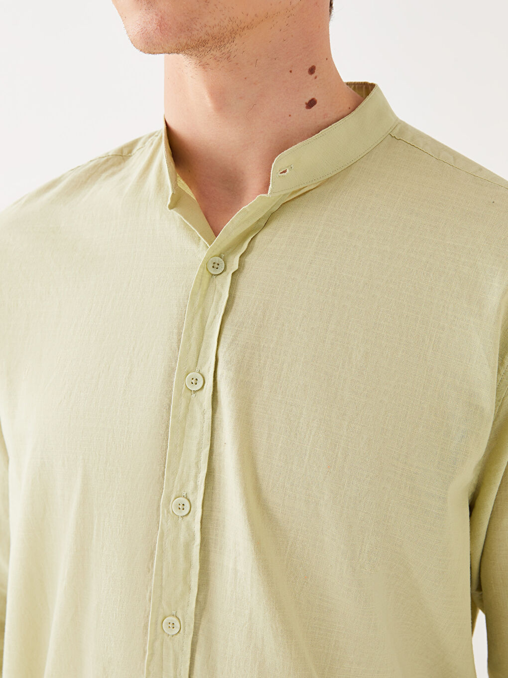 Regular Fit Long Sleeve Poplin Men's Shirt-3