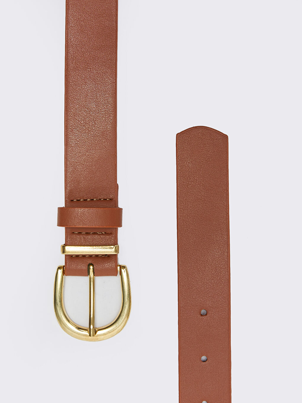 Kahverengi Deri Görünümlü Kadın Kemer-2