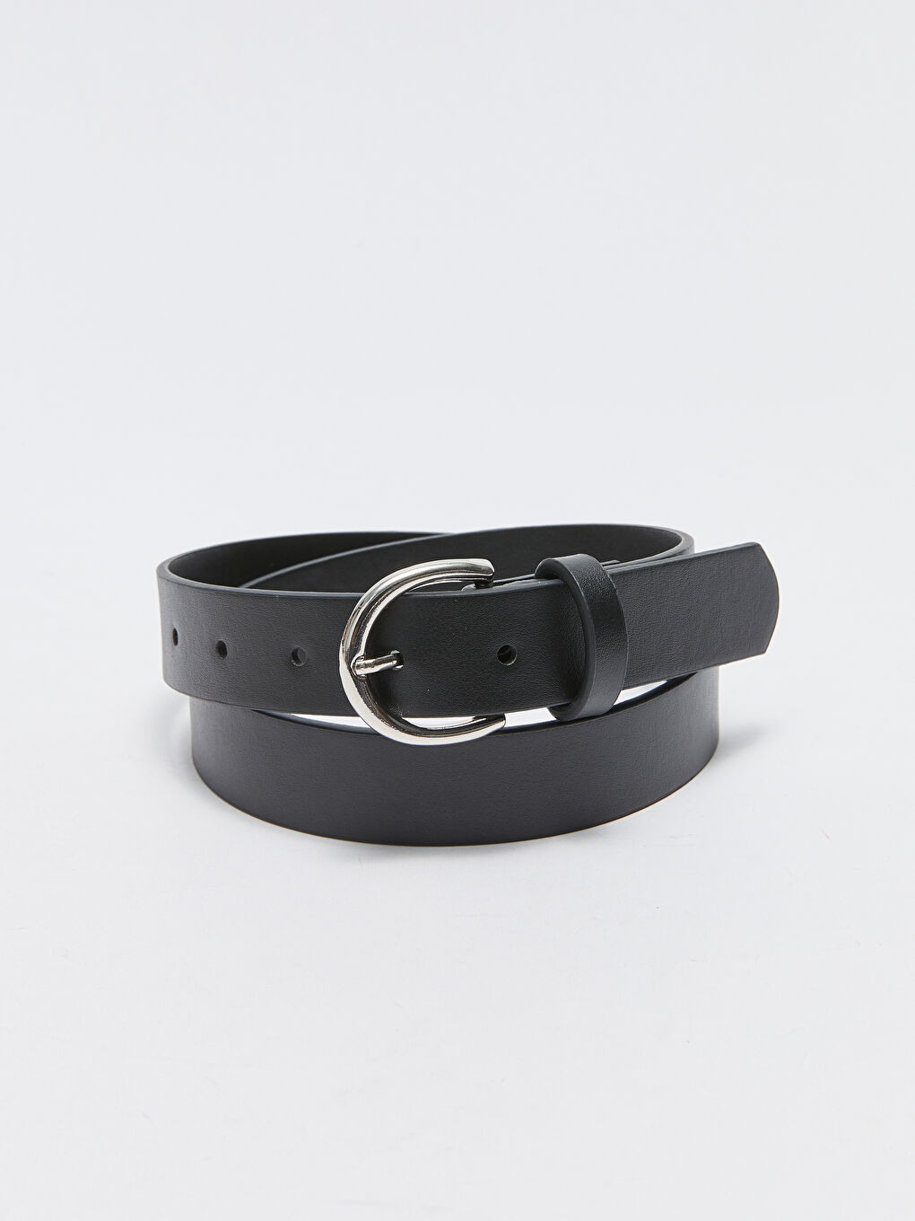 Bej Deri Görünümlü Kadın Kemer 2'li-5