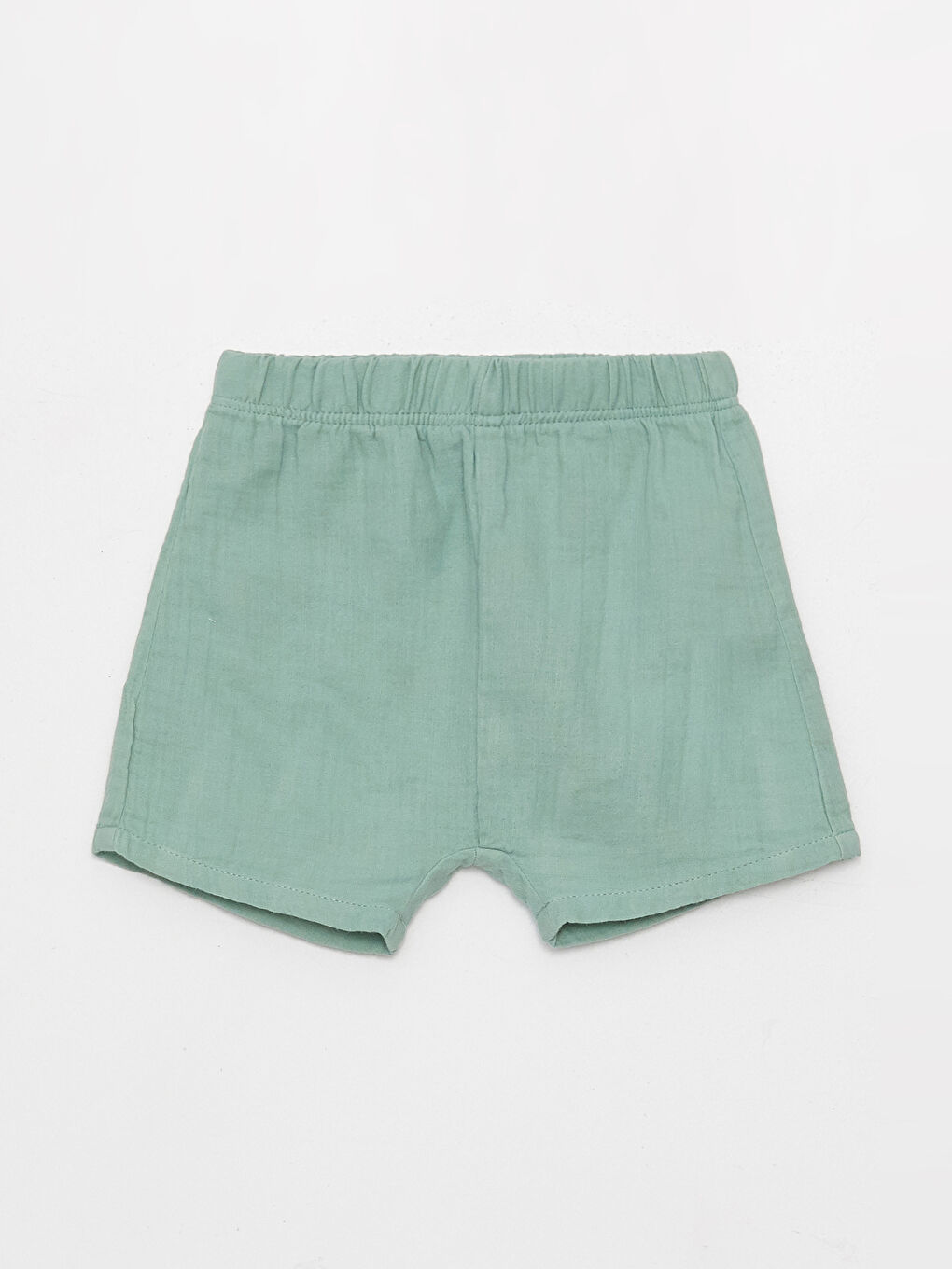 Ekru Bisiklet Yaka Kısa Kollu Erkek Bebek Tişört ve Şort 2'li Takım-2