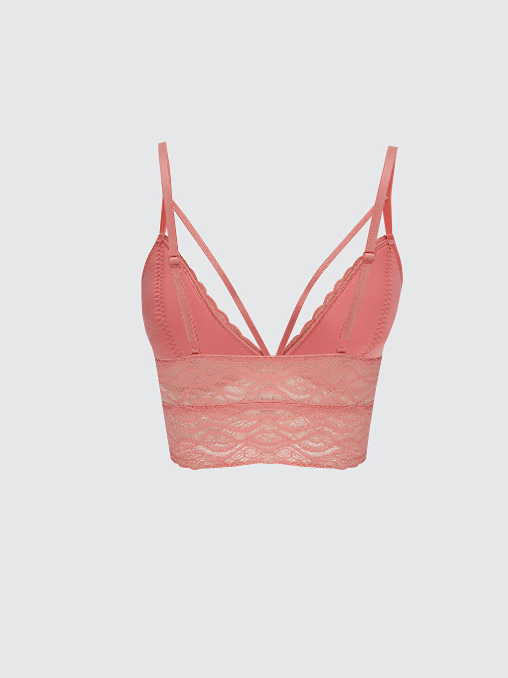 LCW DREAM Mat Pembe Balensiz Dolgusuz Dantelli Bralet - 1