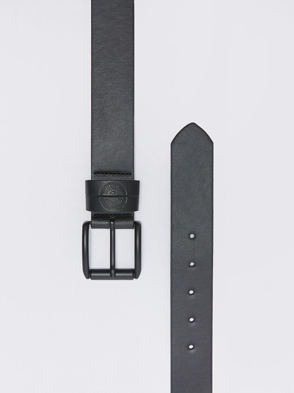 Siyah Deri Görünümlü Erkek Kemer-2