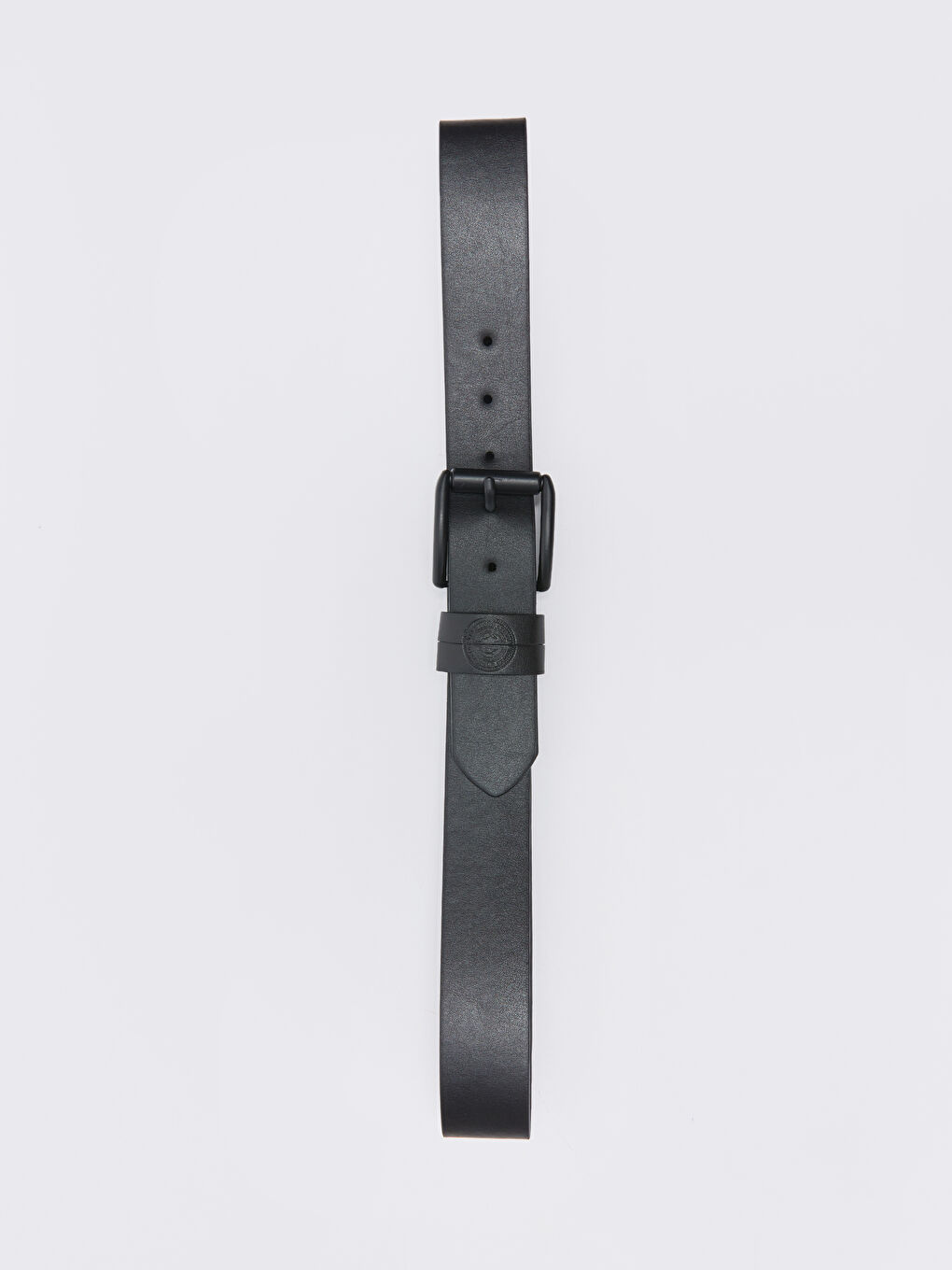 Siyah Deri Görünümlü Erkek Kemer-3