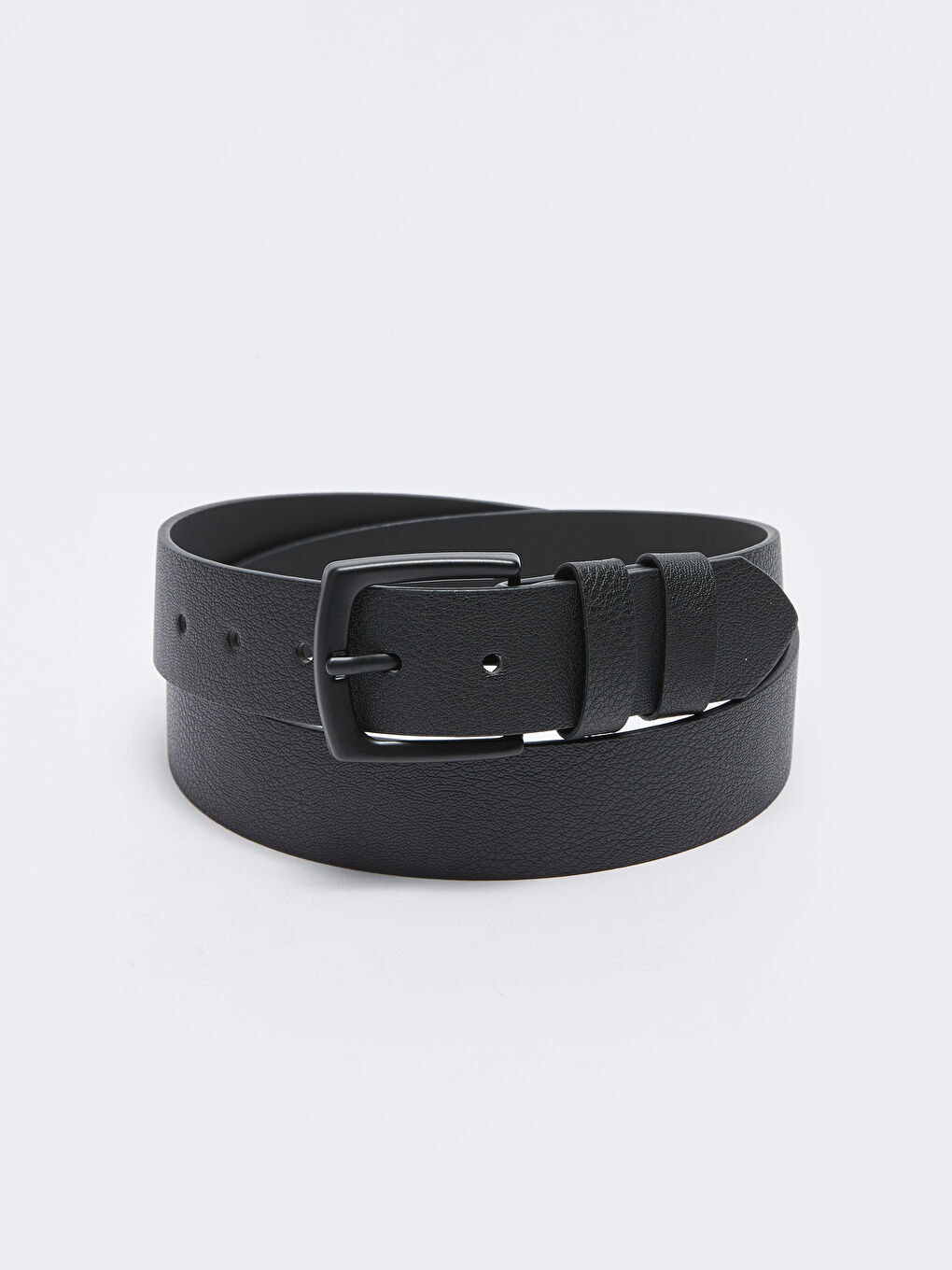 Siyah Deri Görünümlü Erkek Kemer
