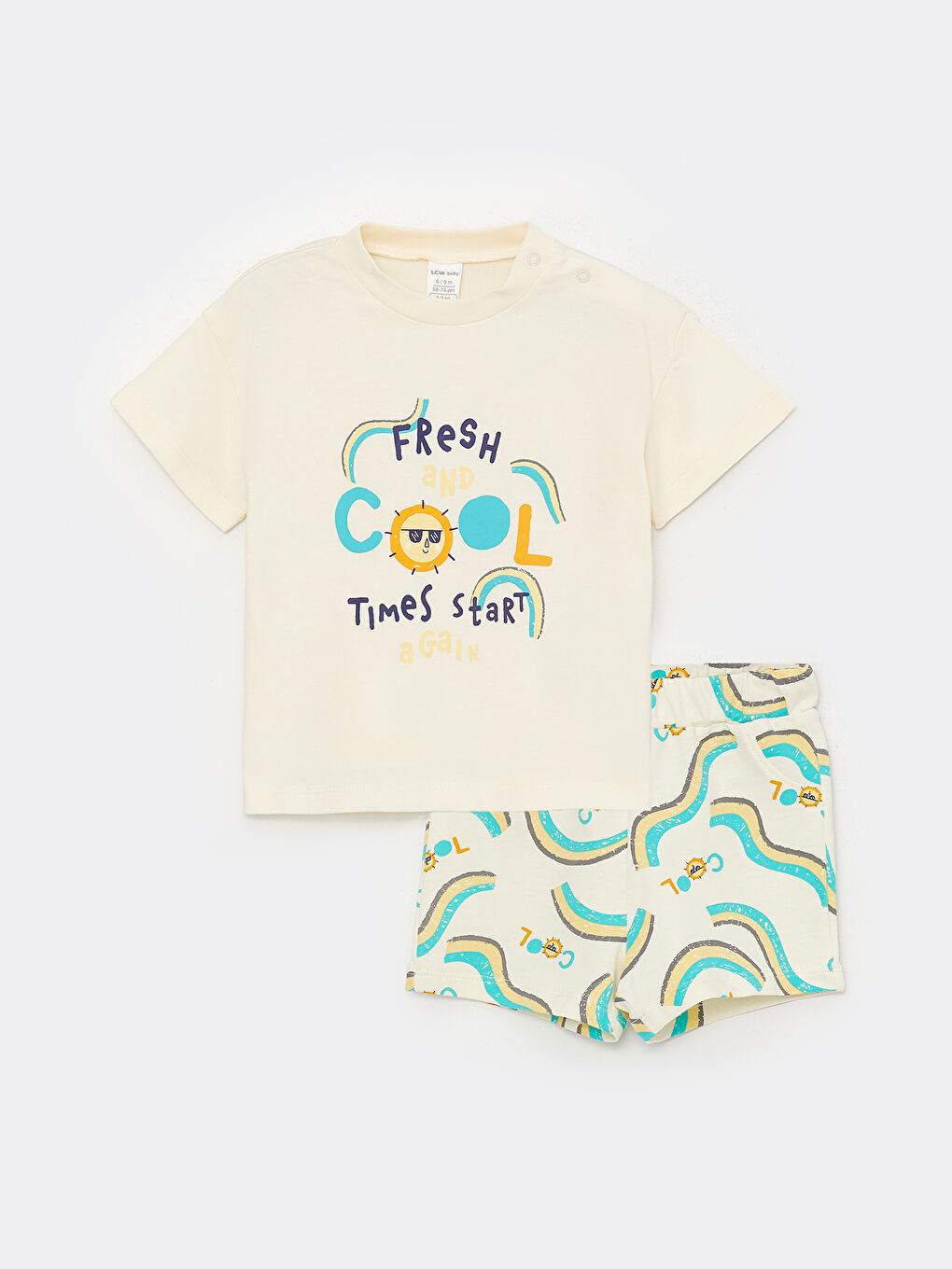 Футболка и шорты с принтом для малыша мальчика