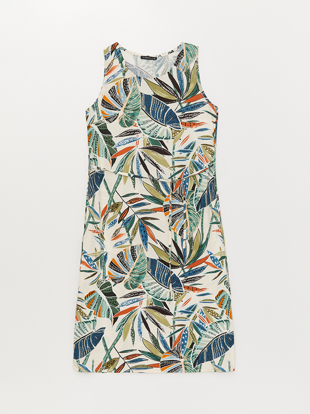 Women's Crew Neck Patterned Dress-4