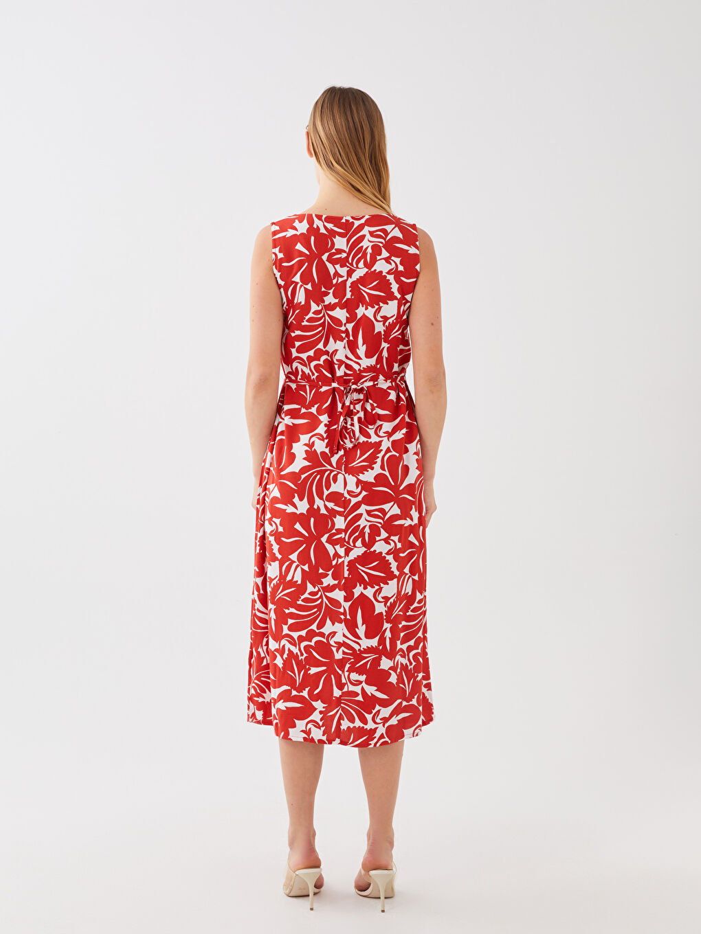LCWAIKIKI Classic Women's Crew Neck Patterned Dress -S3CI07Z8-LTQ