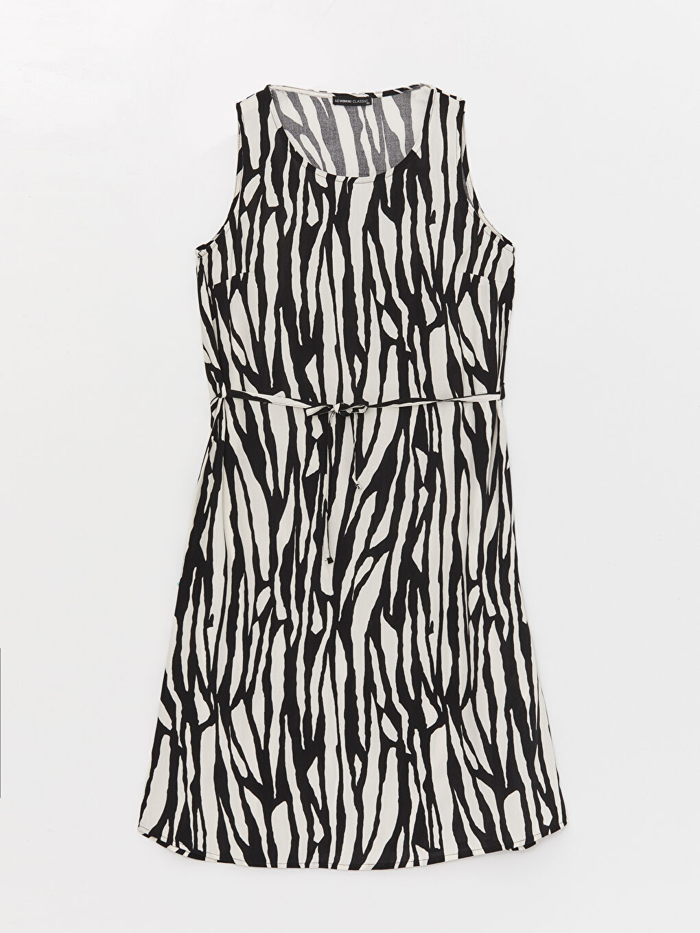 Women's Crew Neck Patterned Dress -S3CI07Z8-LQJ