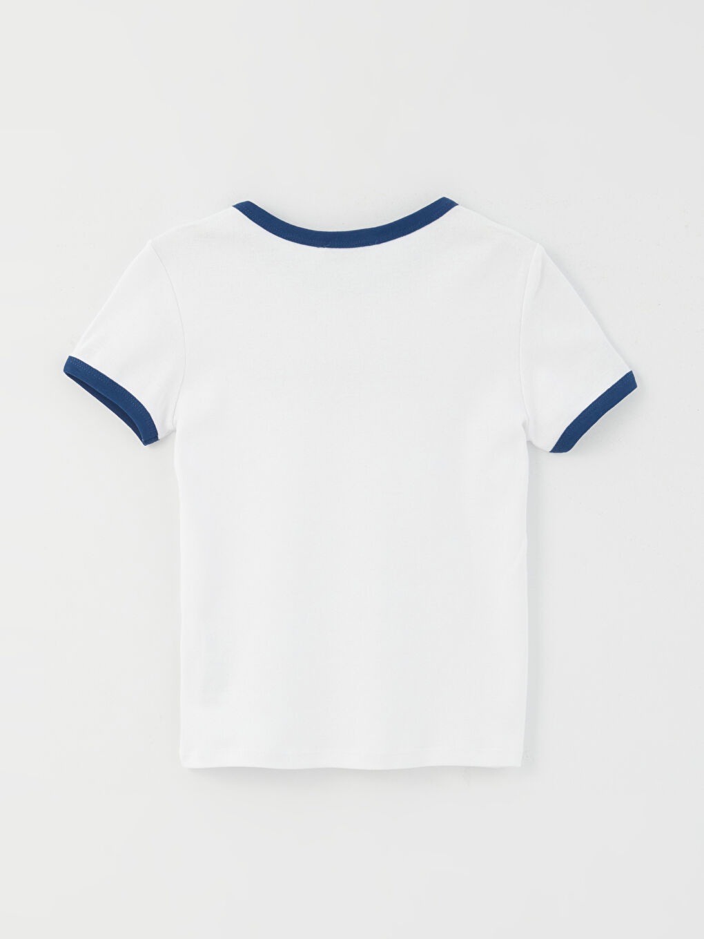 Әйелдерге арналған дөңгелек жағалы кестеленген қысқа жең футболка-6