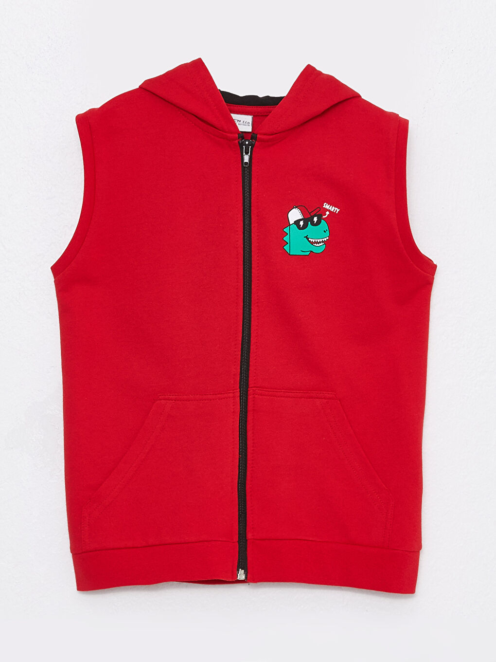 Hooded Printed Boy Vest