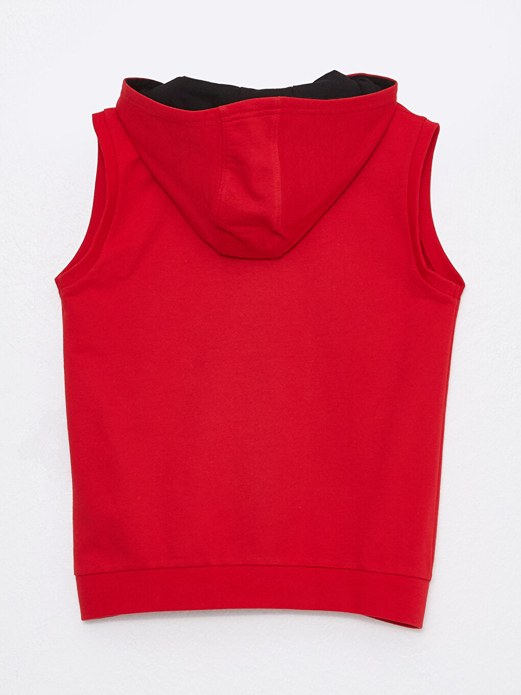 Hooded Printed Boy Vest-1