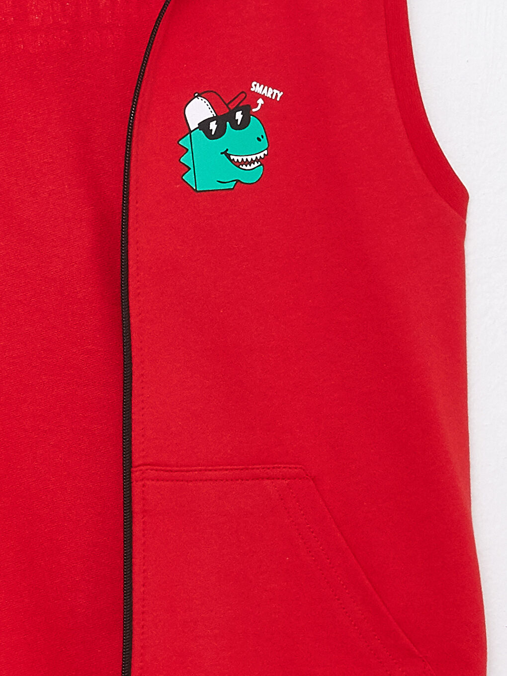 Hooded Printed Boy Vest-2