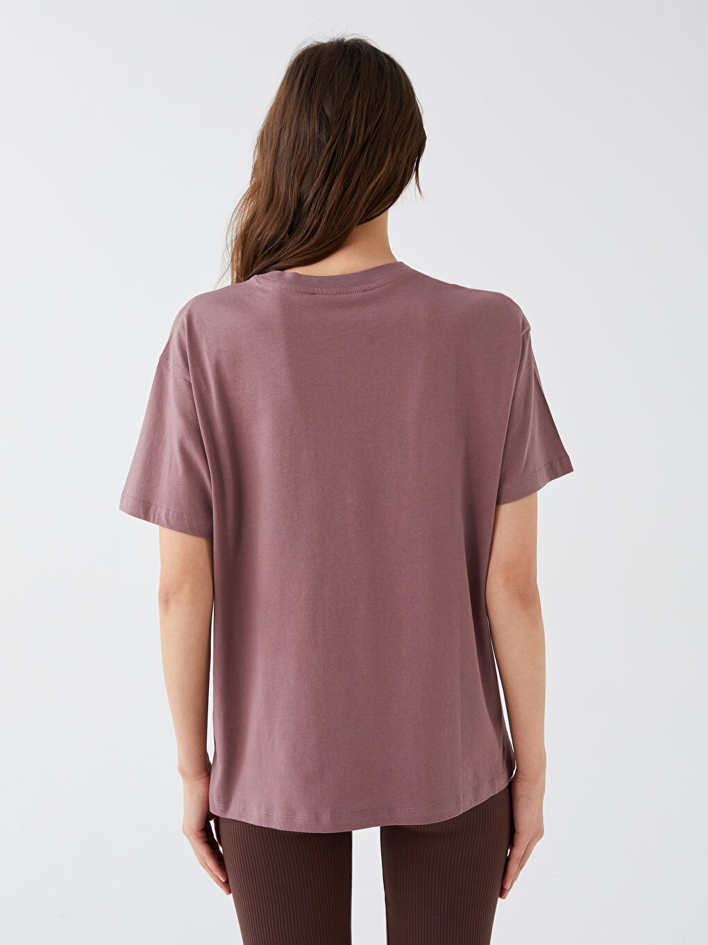 Crew Neck Printed Short Sleeve Women's T-Shirt-4