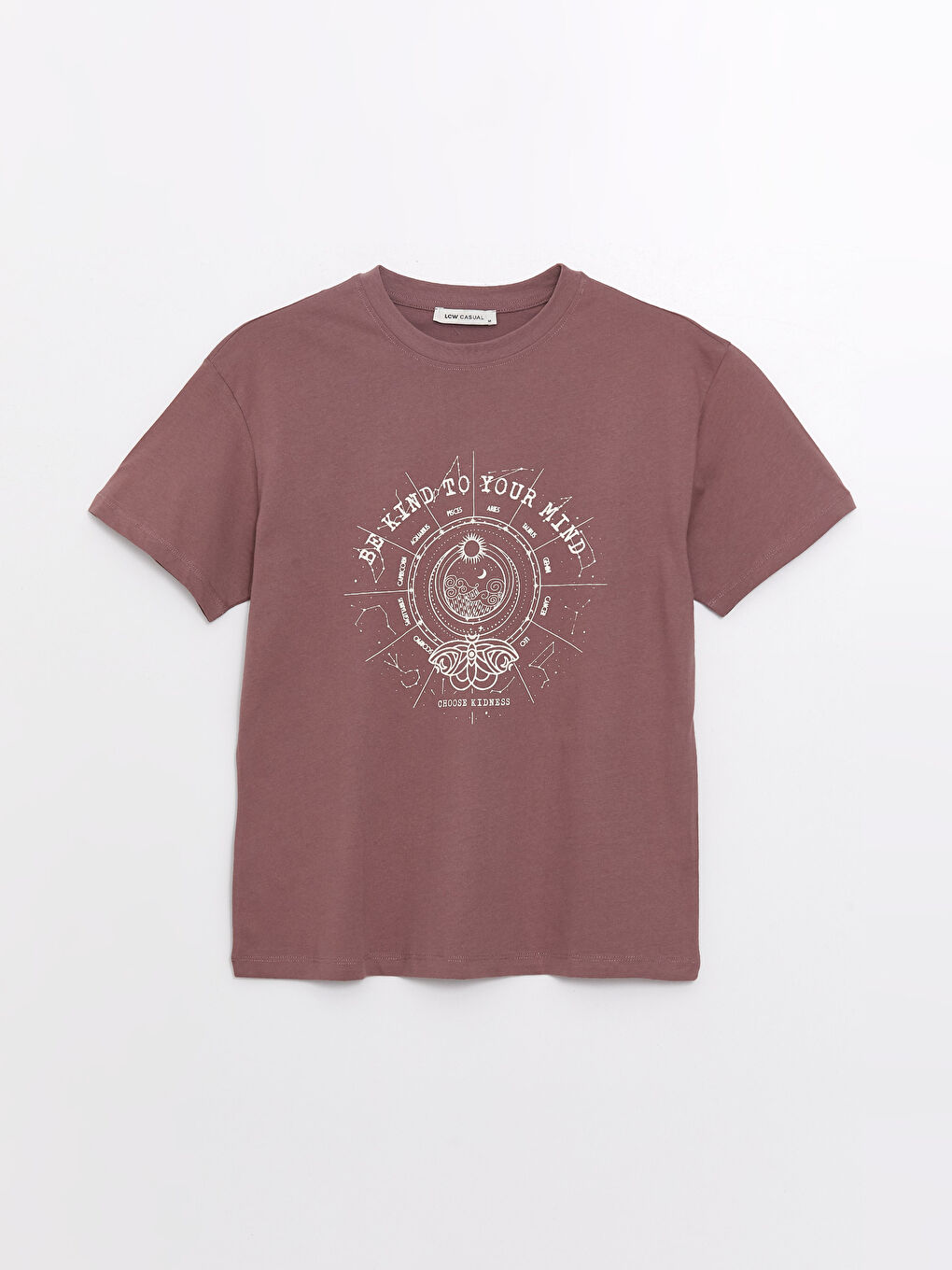 Crew Neck Printed Short Sleeve Women's T-Shirt-5