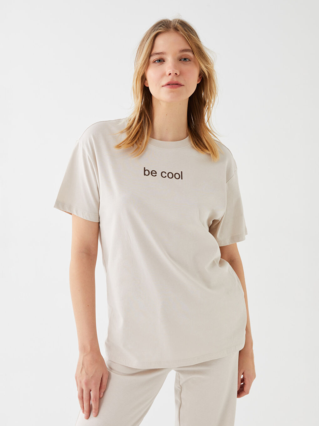 Crew Neck Printed Short Sleeve Women's T-Shirt