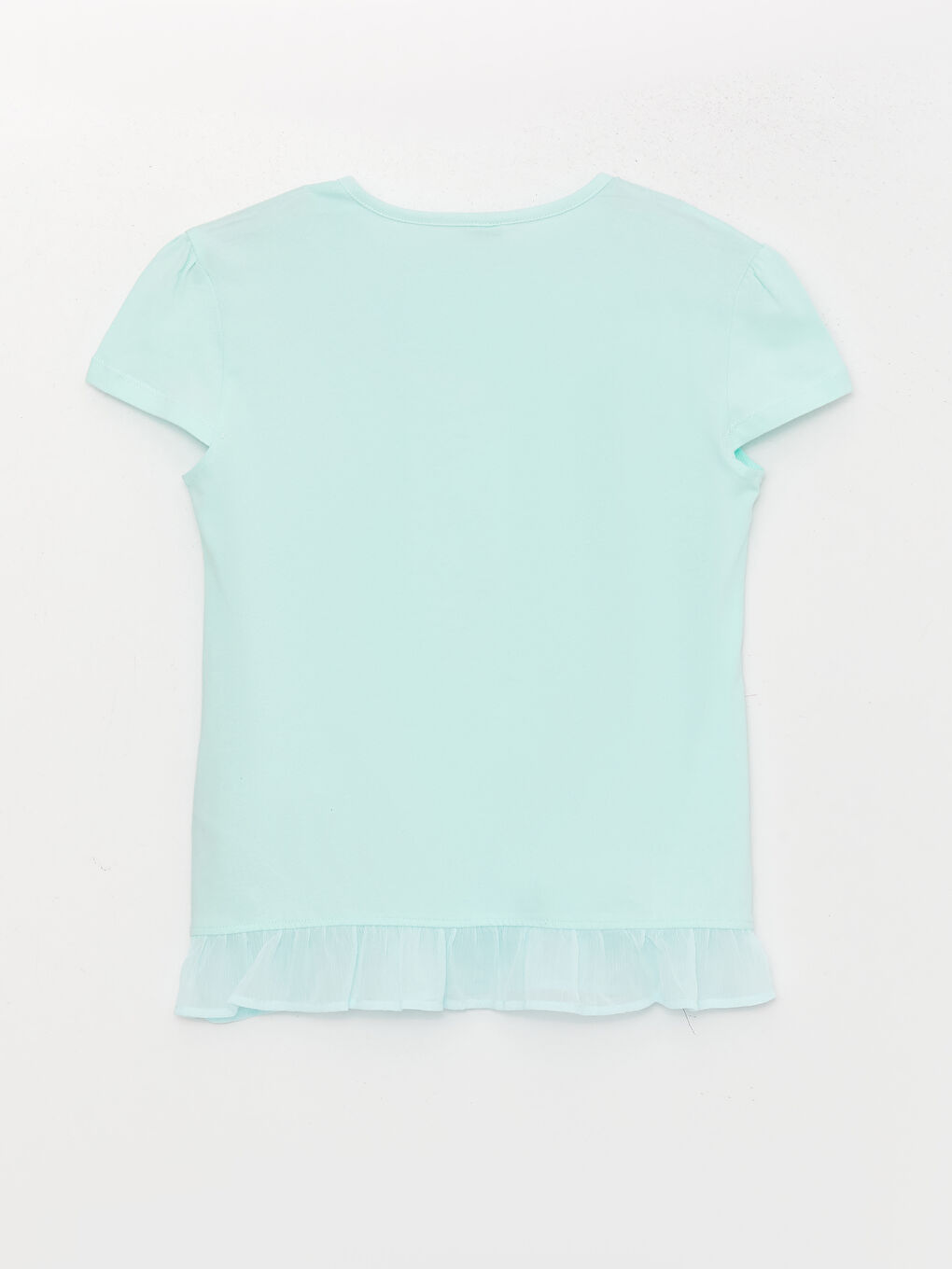 Crew Neck Printed Short Sleeve Girls' T-Shirt-1