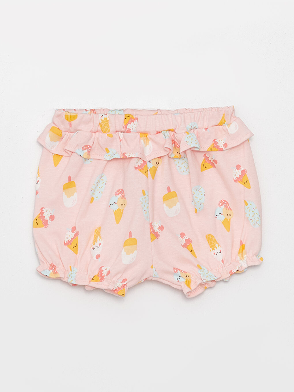 Ensemble 2 Pièces Bébé Fille Imprimé Body à Boutons-Pression et Short Col Rond Manches Courtes-2