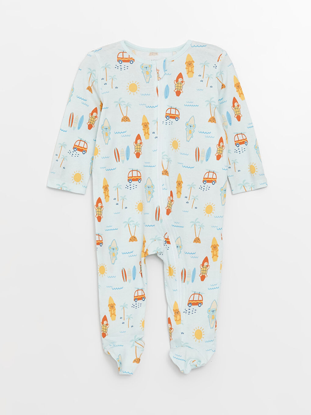 Mavi Bisiklet Yaka Erkek Bebek Tulum 2'li-1