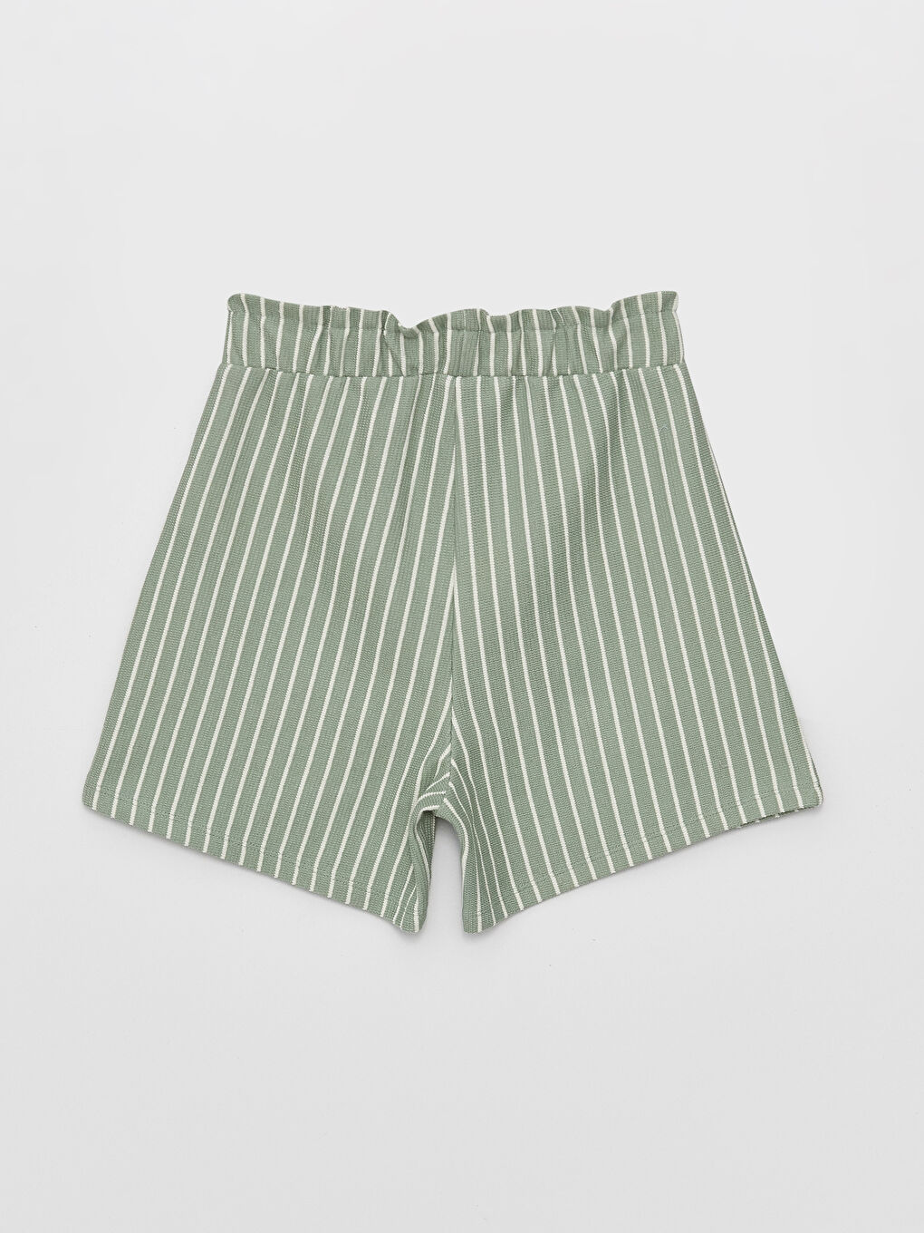 Elasticated Waist Striped Girls' Shorts-1