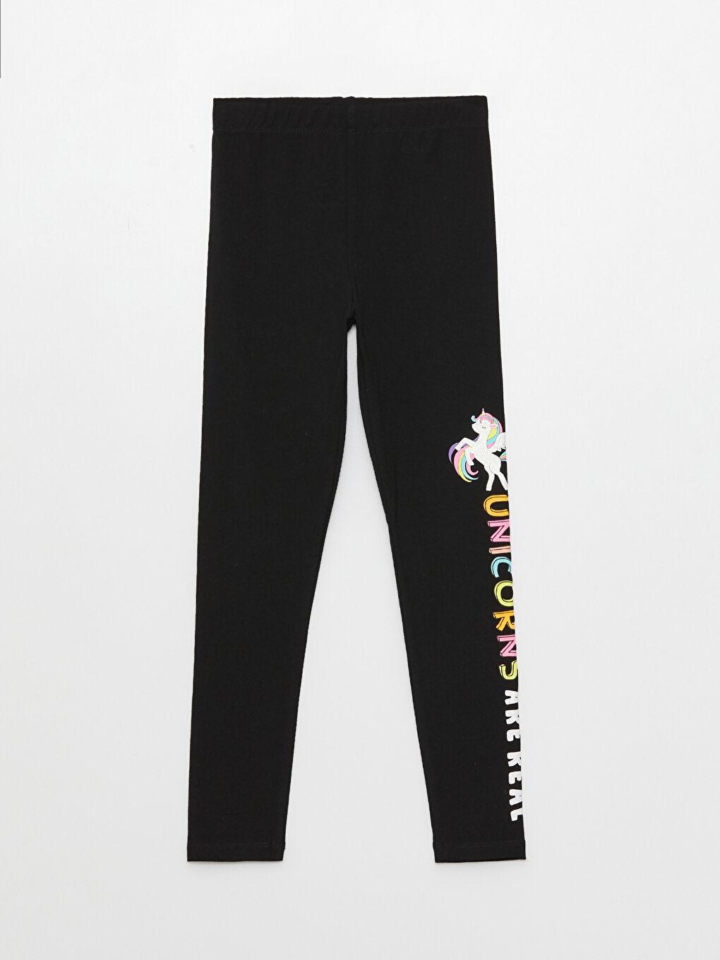 Футболка с круглым вырезом и принтом с коротким рукавом и леггинсы для девочек-2