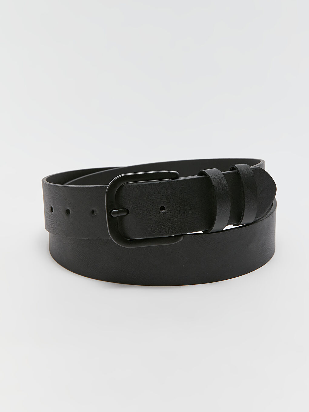 Siyah Deri Görünümlü Erkek Kemer