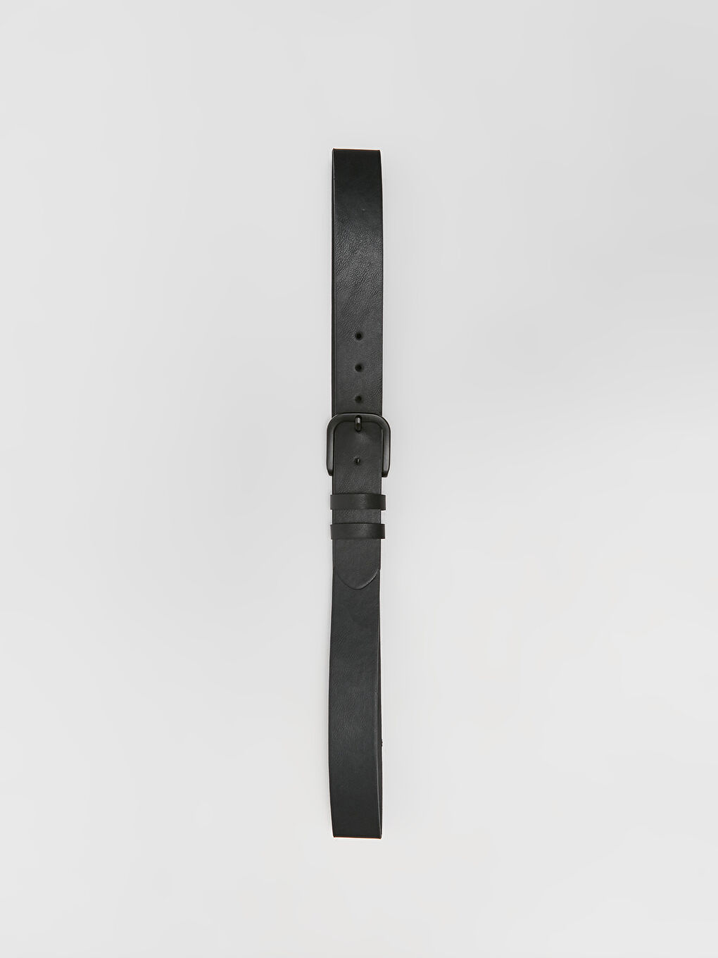 Siyah Deri Görünümlü Erkek Kemer-3